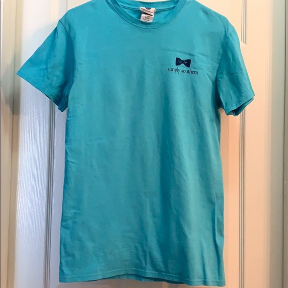 Ocean Blue Simply Southern Tee - Picture 1 of 3